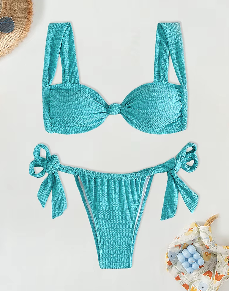 Triangle Twist-Plissee Bikini 2025 Sunna&nbsp;Hellblau