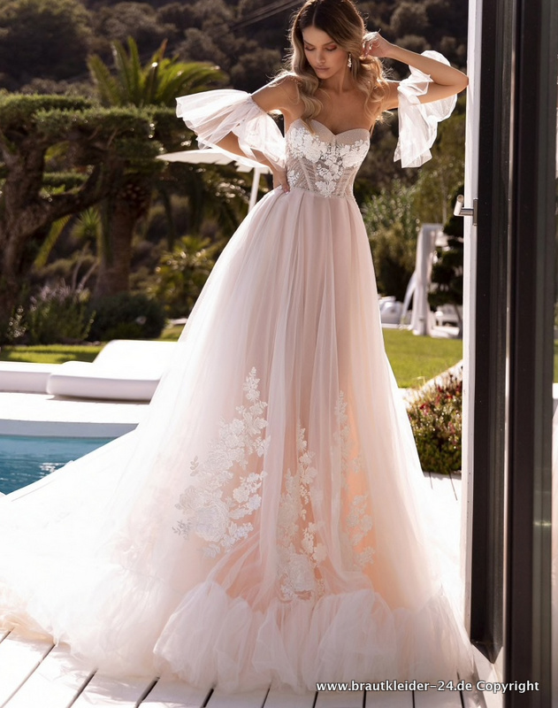 Empire Brautkleid in Bohostyle Ärmel&nbsp;Abnehmbar