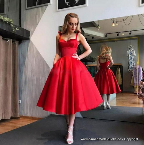 Vintage Style Petticoat Kleid in&nbsp;Rot