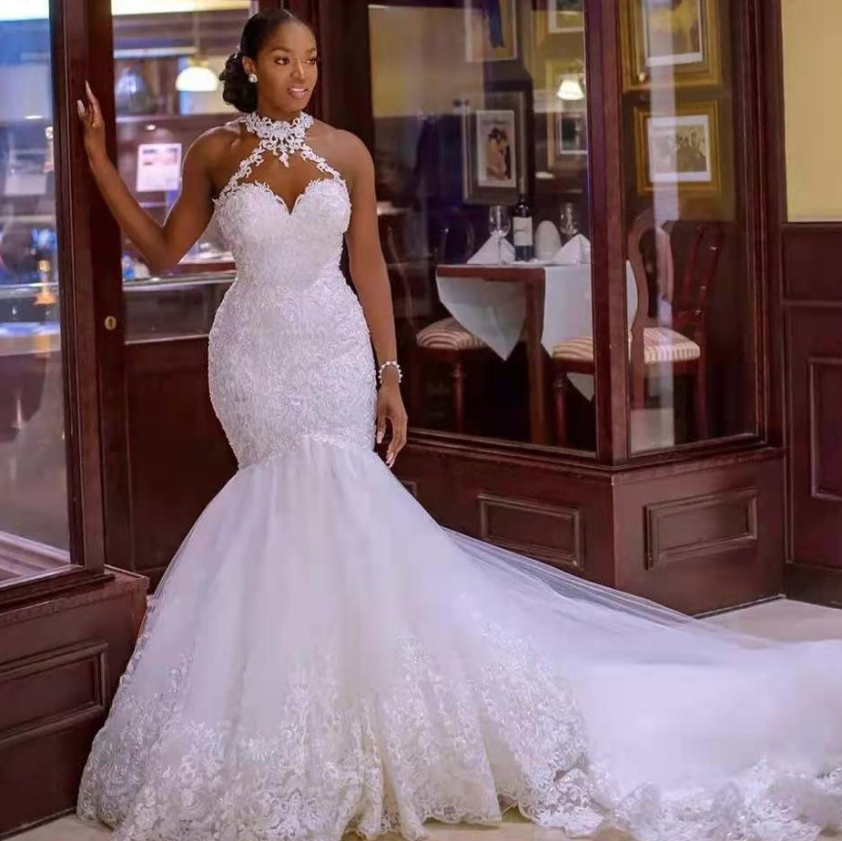 Meerjungfrau Brautkleid Ana mit Spitze Perlen und&nbsp;Schleppe