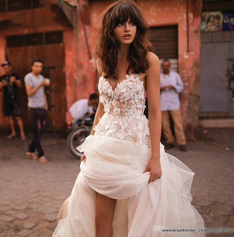 Prinzessinnen Tüll Hochzeitskleid Brautkleid mit&nbsp;Blumen