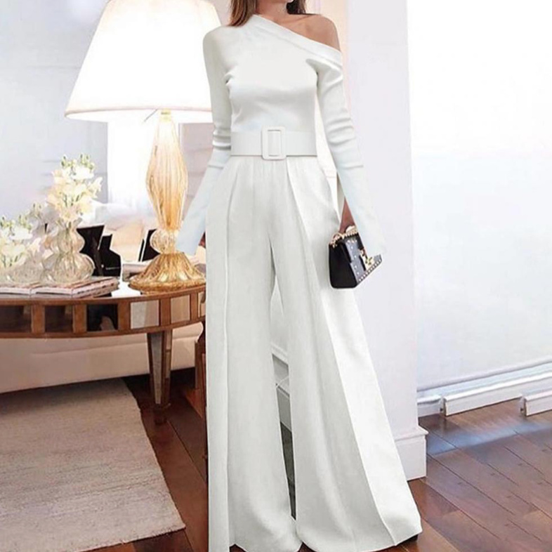 A-Linie Hochzeits Overall Jumpsuit Einteiler für die Braut Festlich&nbsp;Weiß