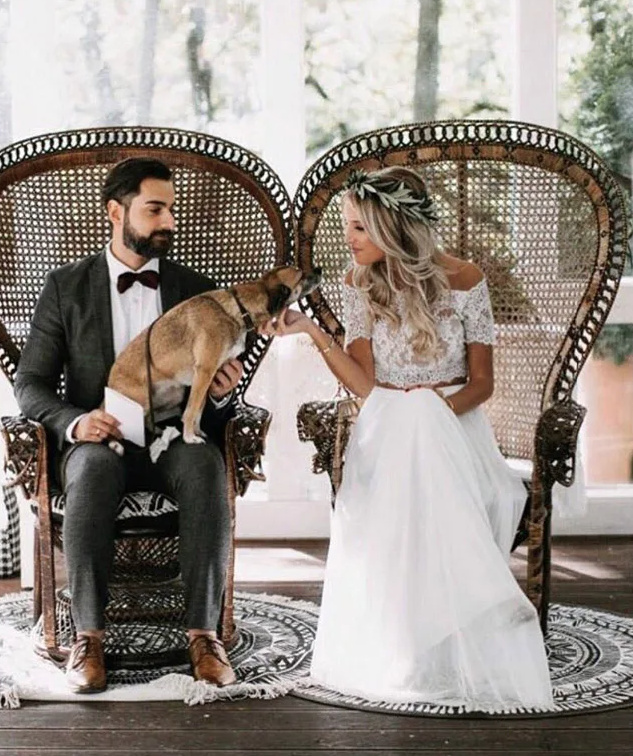 Zweiteiliges Brautkleid Amica mit Spitze&nbsp;Bodenlang