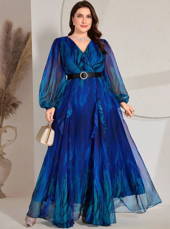 A Linie Maxi Chiffon Sommerkleid Merrith Elegant für Hochzeitsgäste in&nbsp;Balu