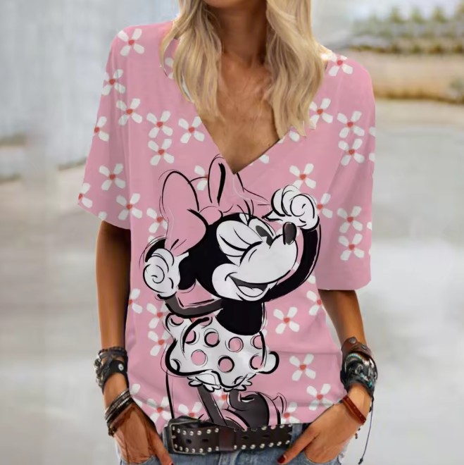 Disney Cartoon Print Damen T-Shirt Edeltraud 