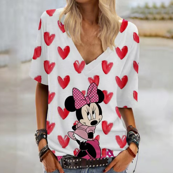 Disney Cartoon Print Damen T-Shirt&nbsp;Ela