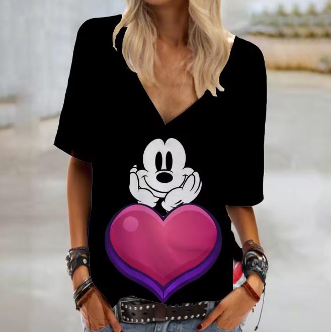 Disney Cartoon Print Damen T-Shirt&nbsp;Elfriede