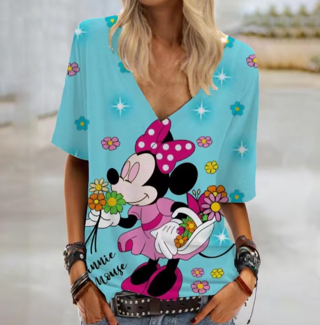 Disney Cartoon Print Damen T-Shirt Euphemia 