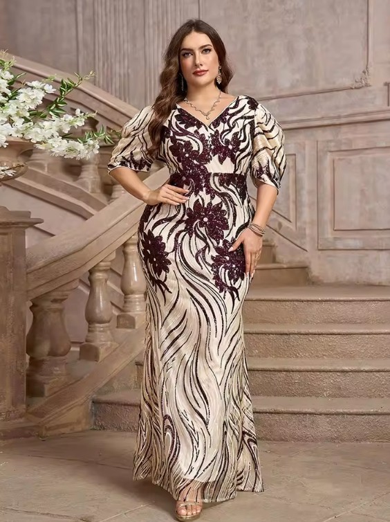 Elegantes I Linie Kleid Malou für Hochzeitsgäste mit&nbsp;Blumenmuster