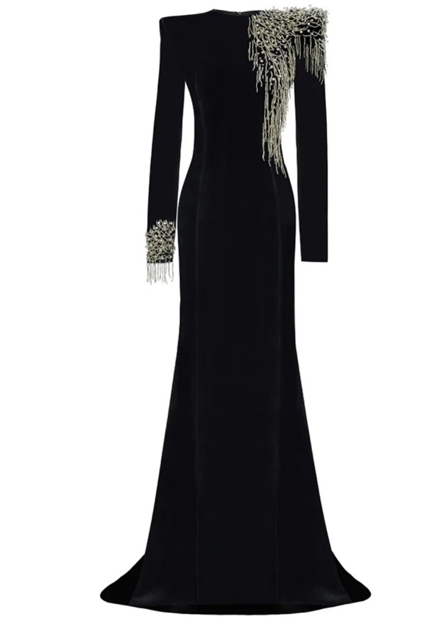 Meerjungfrau Langarm Eugenie mit&nbsp;Strass