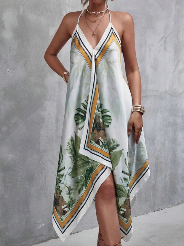 Neckholder Satin Maxi Sommerkleid 2025&nbsp;Estrella