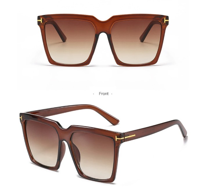 Oversize Damen Sonnenbrille Shari Quadratisch&nbsp;Braun