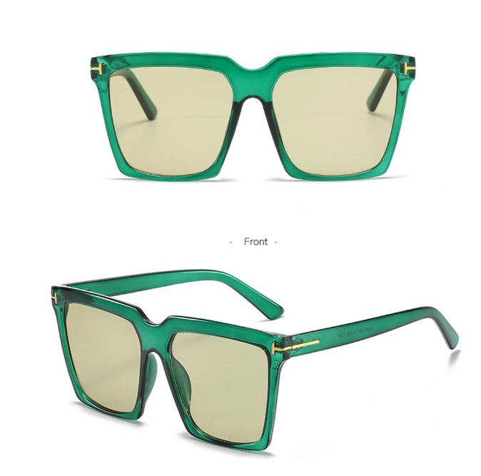 Oversize Damen Sonnenbrille Shari Quadratisch&nbsp;Grün