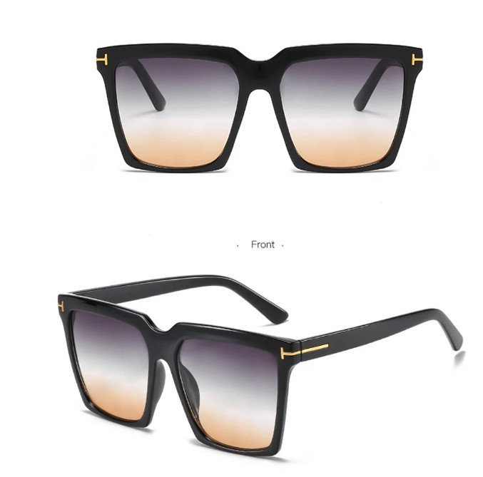 Oversize Damen Sonnenbrille Shari Quadratisch&nbsp;Schwarz