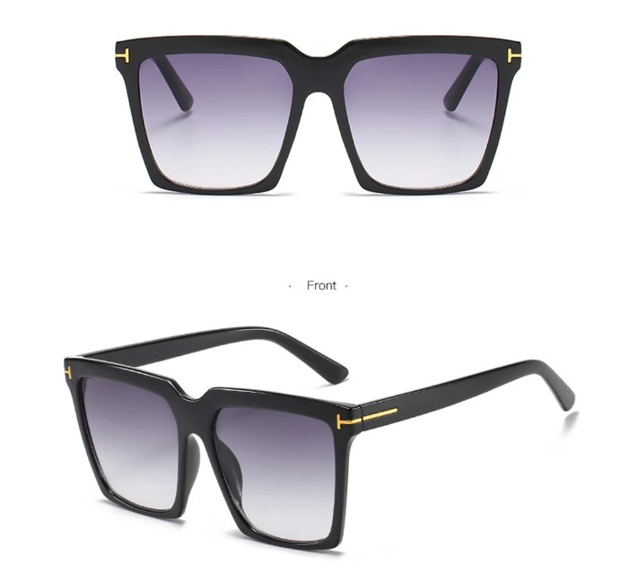 Oversize Damen Sonnenbrille Shari Quadratisch&nbsp;Schwarz