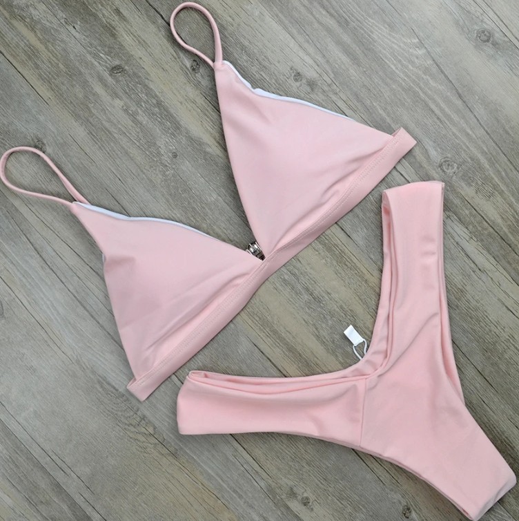 Triangle Bikini 2025 Signe mit Hohe Taille&nbsp;Pastell