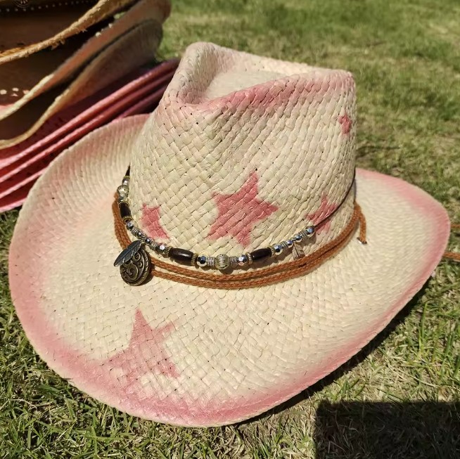 Western Cowboy Hut Sommerhut 2025 mit Kette und&nbsp;Sterne