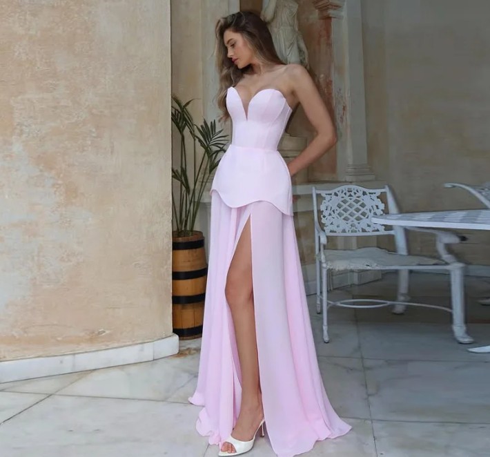 Schulterfreies Braut Outfit Zweiteiler Sexy&nbsp;Standesamtmode