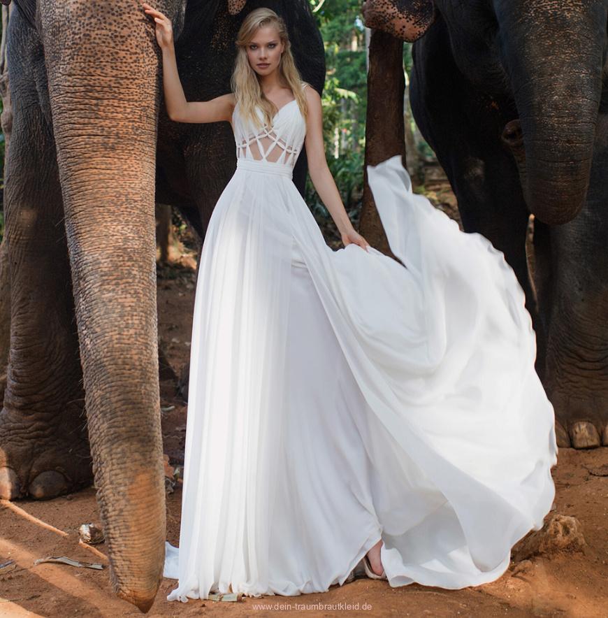 Empire Chiffon Brautkleid mit Sexy Cut&nbsp;Out