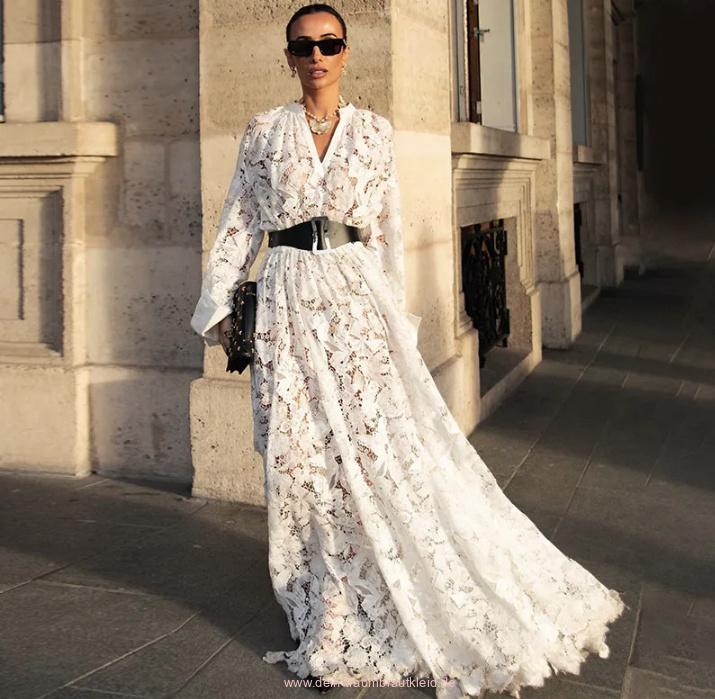 Langarm Boho maxi Standesamtkleid Lua Lang aus&nbsp;Spitze