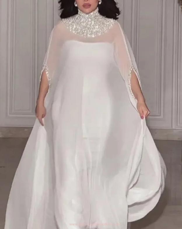 Pailletten Patchwork Chiffon Maxi Standesamtkleid&nbsp;Lillemor