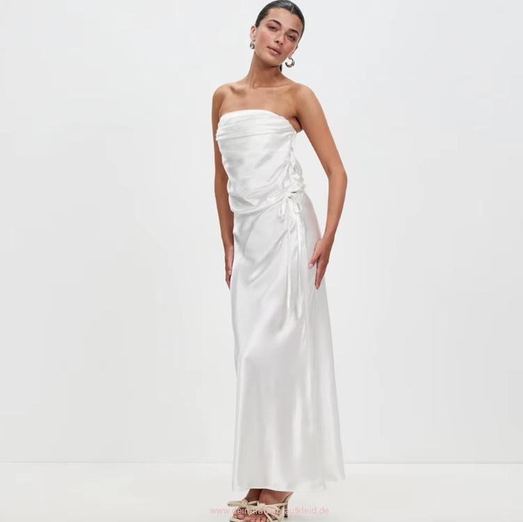 Schulterfreies I Linie Standesamtkleid Cordula&nbsp;Zweiteilig