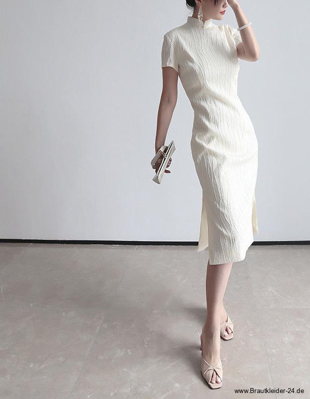 I-Linie Standesamtkleid für die Braut mit Ärmel Schlicht und&nbsp;Elegant