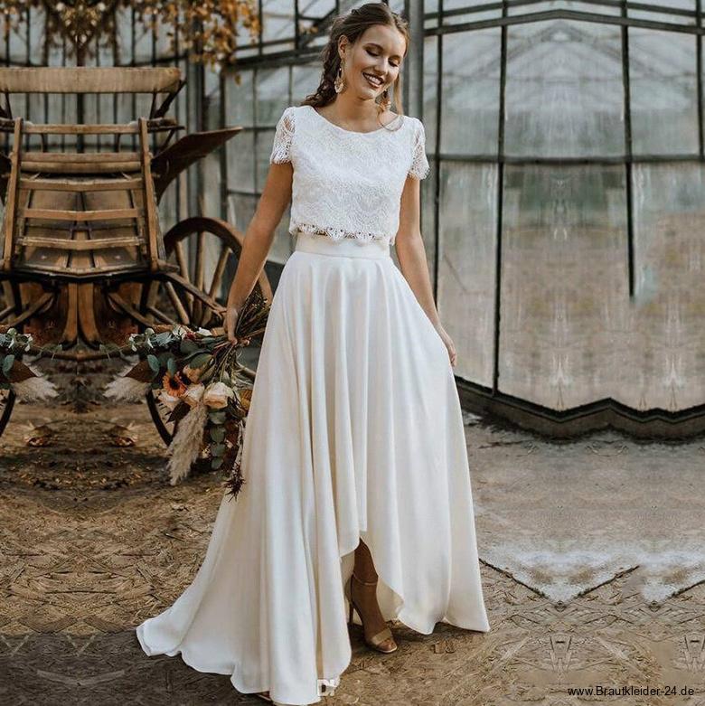 Zweieiliges Boho Style Brautkleid Genevieve mit Bluse aus&nbsp;Spitze