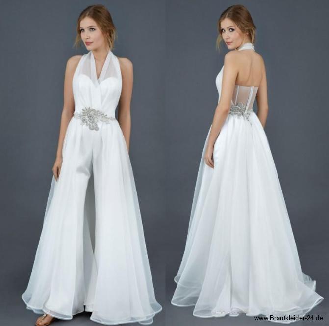 Neckholder Träger Chiffon Braut Overall Jumpsuit Einteiler&nbsp;Lang