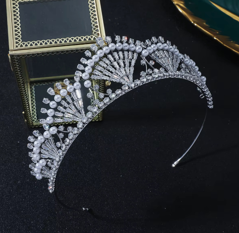Zirkon Kristall Diadem Braut Tiara&nbsp;Bibi