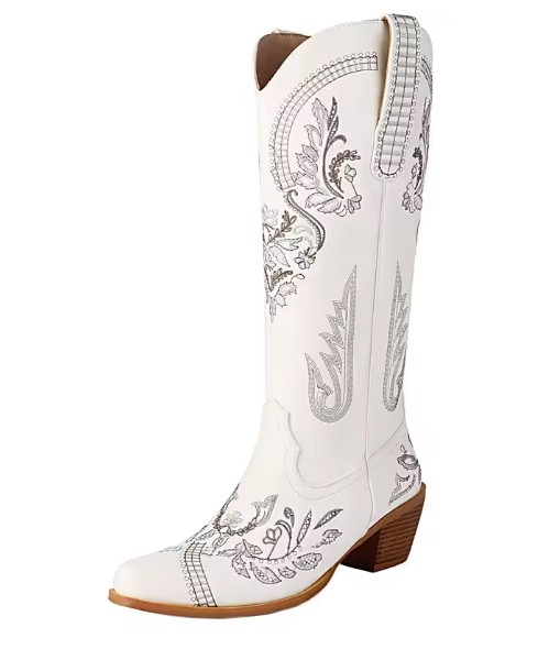 Brautschuhe Western Cowboy Stiefel Ileya mit&nbsp;Stickereien