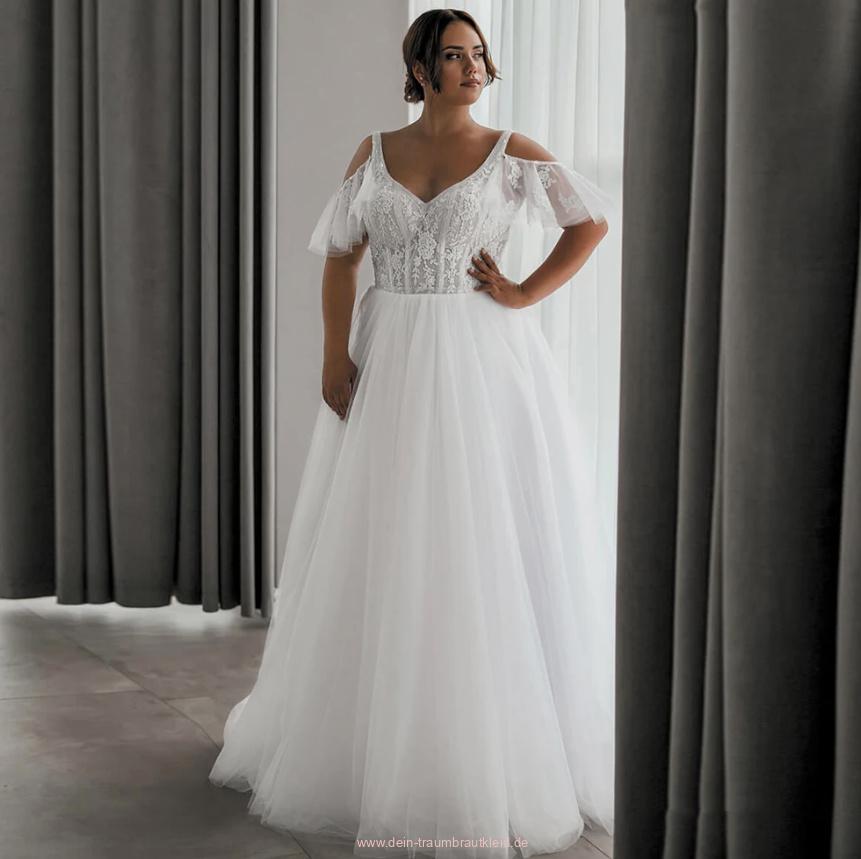 A Linie Brautkleid Anabell mit Spitze und Cut Out&nbsp;Schulter
