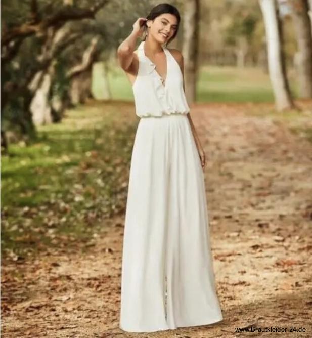 Neckholder Träger Hochzeit Overall Einteiler Layla Schlicht&nbsp;Standesamtmode