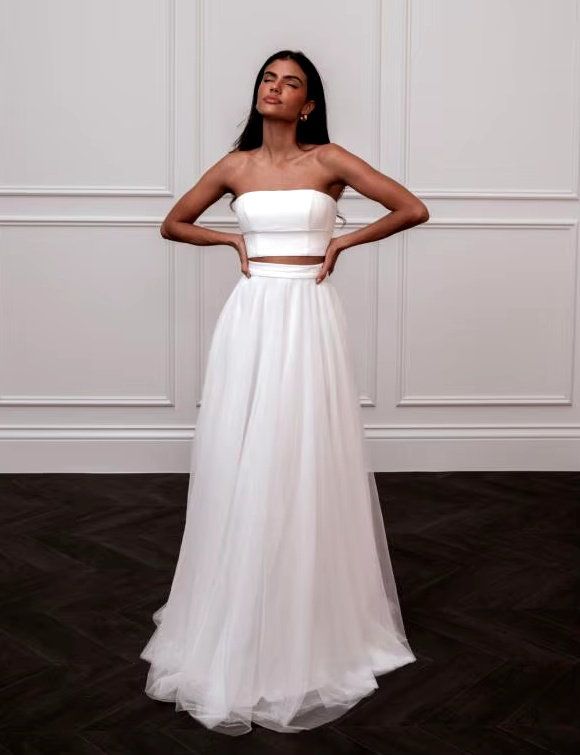 Schulterfreies Zweiteiliges Jersey Brautkleid&nbsp;Carola