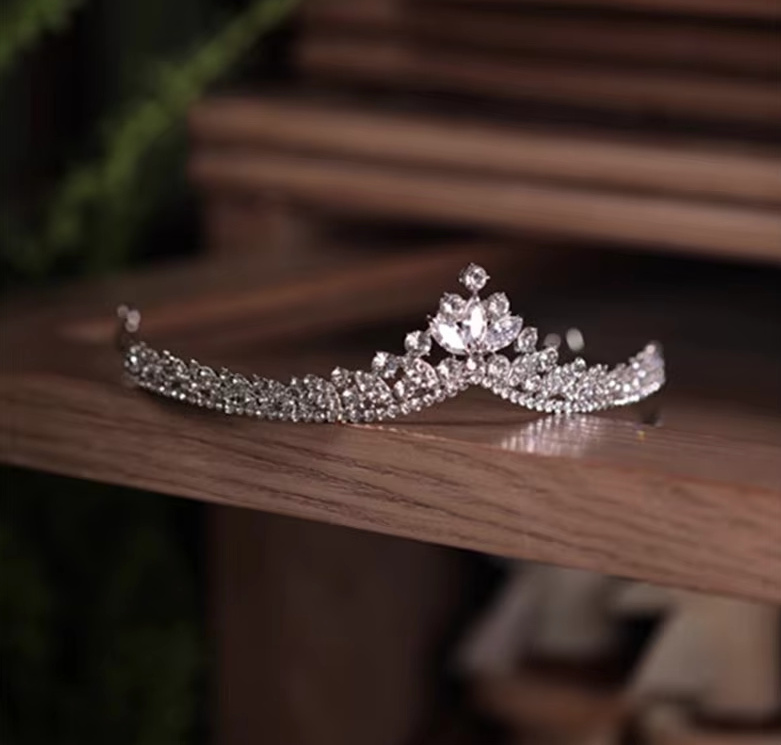 Kristall Braut Diadem Charlotte&nbsp;Silber