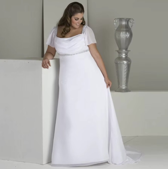 Clean Chic Empire Brautkleid Hanke mit Chiffon&nbsp;Ärmeln