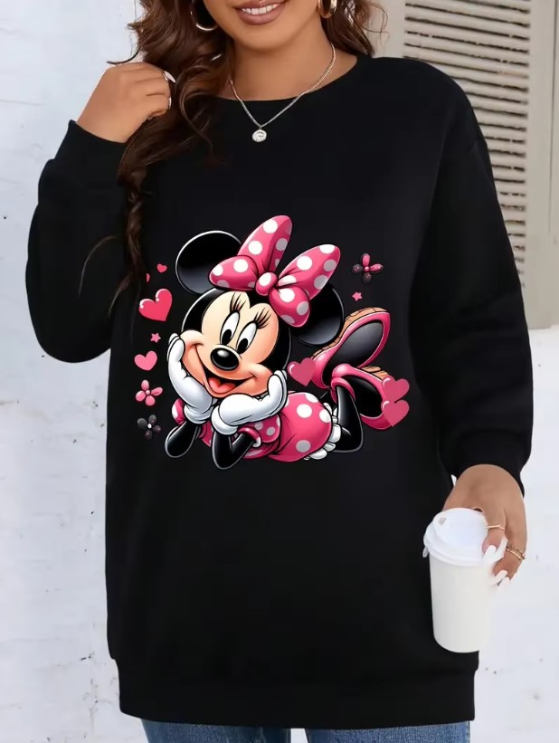 Disney Minnie Langarm Damen Pullover&nbsp;Schwarz