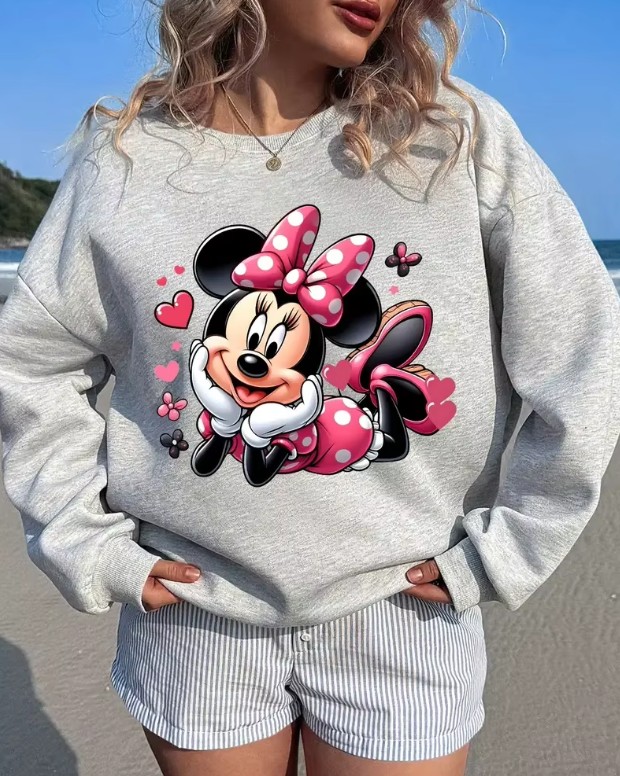 Disney Minnie Langarm Damen Pullover&nbsp;Silber