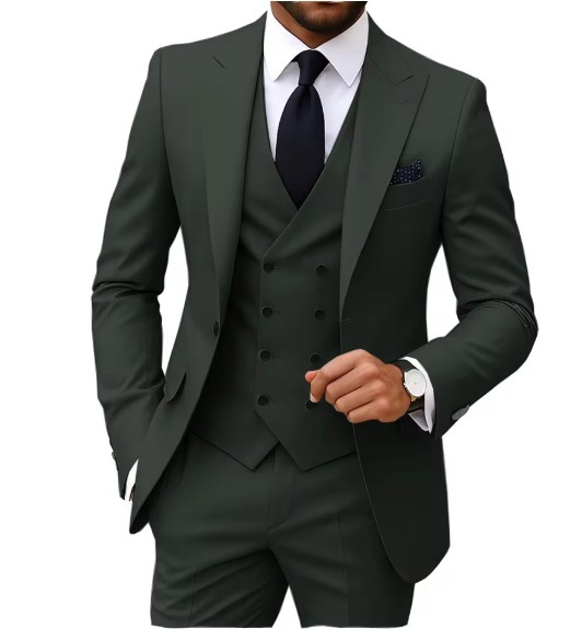 Eleganter Herrenanzug Dreiteilig in&nbsp;Dunkelgrün