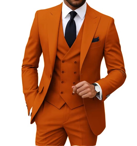 Eleganter Herrenanzug Dreiteilig in&nbsp;Orange