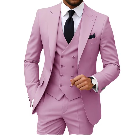 Eleganter Herrenanzug Dreiteilig in&nbsp;Rosa
