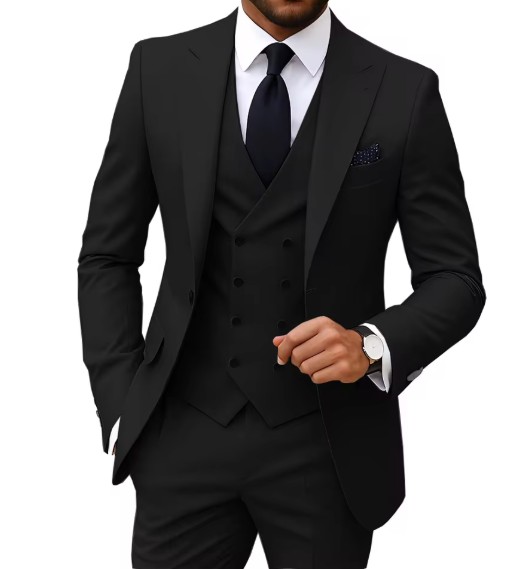 Eleganter Herrenanzug Dreiteilig in&nbsp;Schwarz