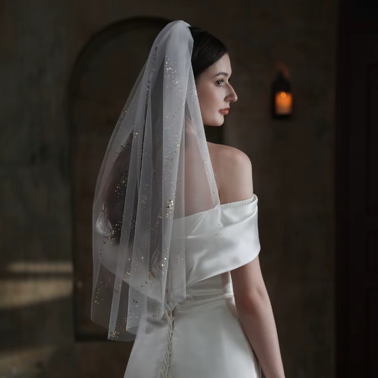 Glitzer Braut Schleier&nbsp;Edelgard