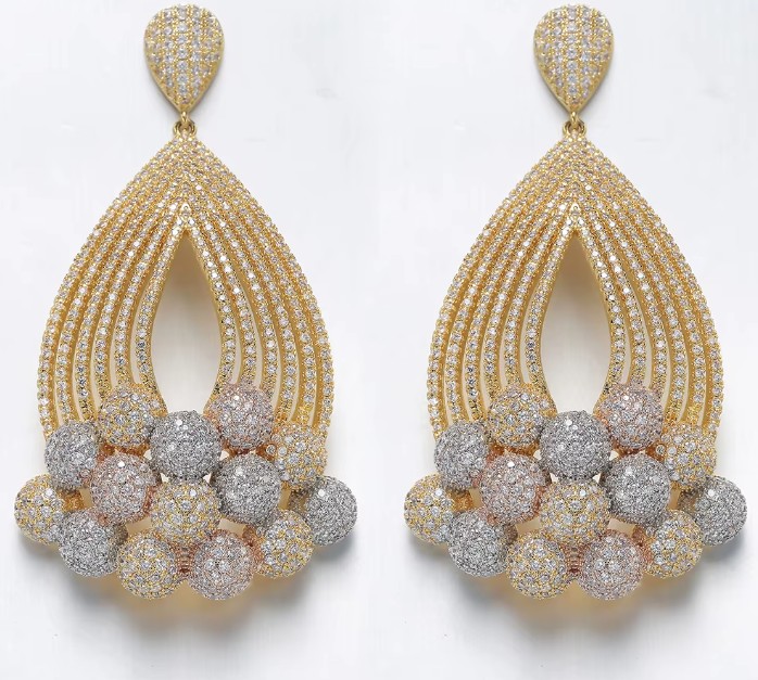 Perlen Strass Zirkon Braut Ohrringe&nbsp;Isis