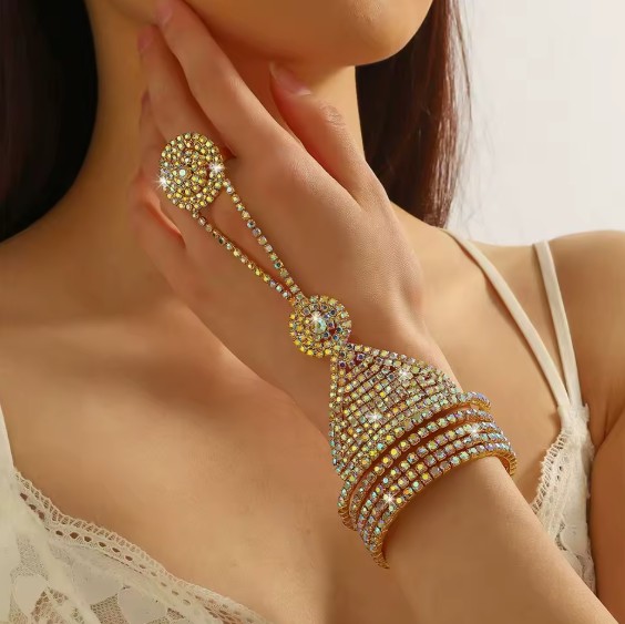 Strass-Fingerarmband für die Braut Ike&nbsp;Brautschmuck