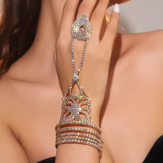 Strass-Fingerarmband für die Braut Imani&nbsp;Brautschmuck