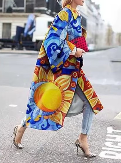 Streetwear Damen Herbst – Frühling Mantel Edina&nbsp;Pink