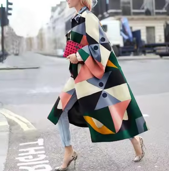 Streetwear Damen Herbst – Frühling Mantel Èlodie&nbsp;Bunt