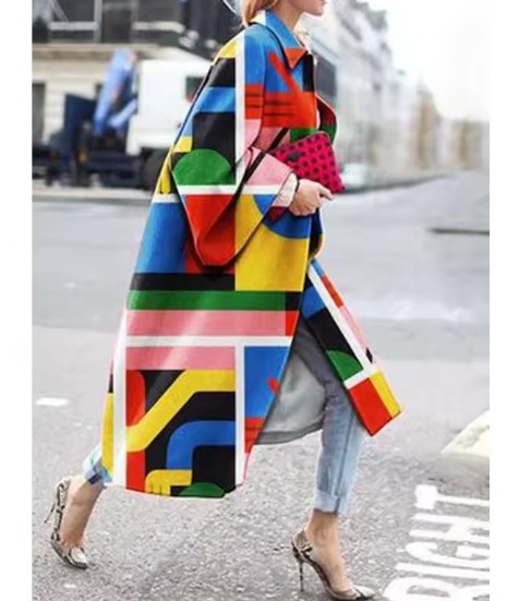 Streetwear Damen Herbst – Frühling Mantel Eva&nbsp;Bunt