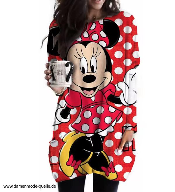 Oversize Disney Damen Pullover Elea&nbsp;Rot